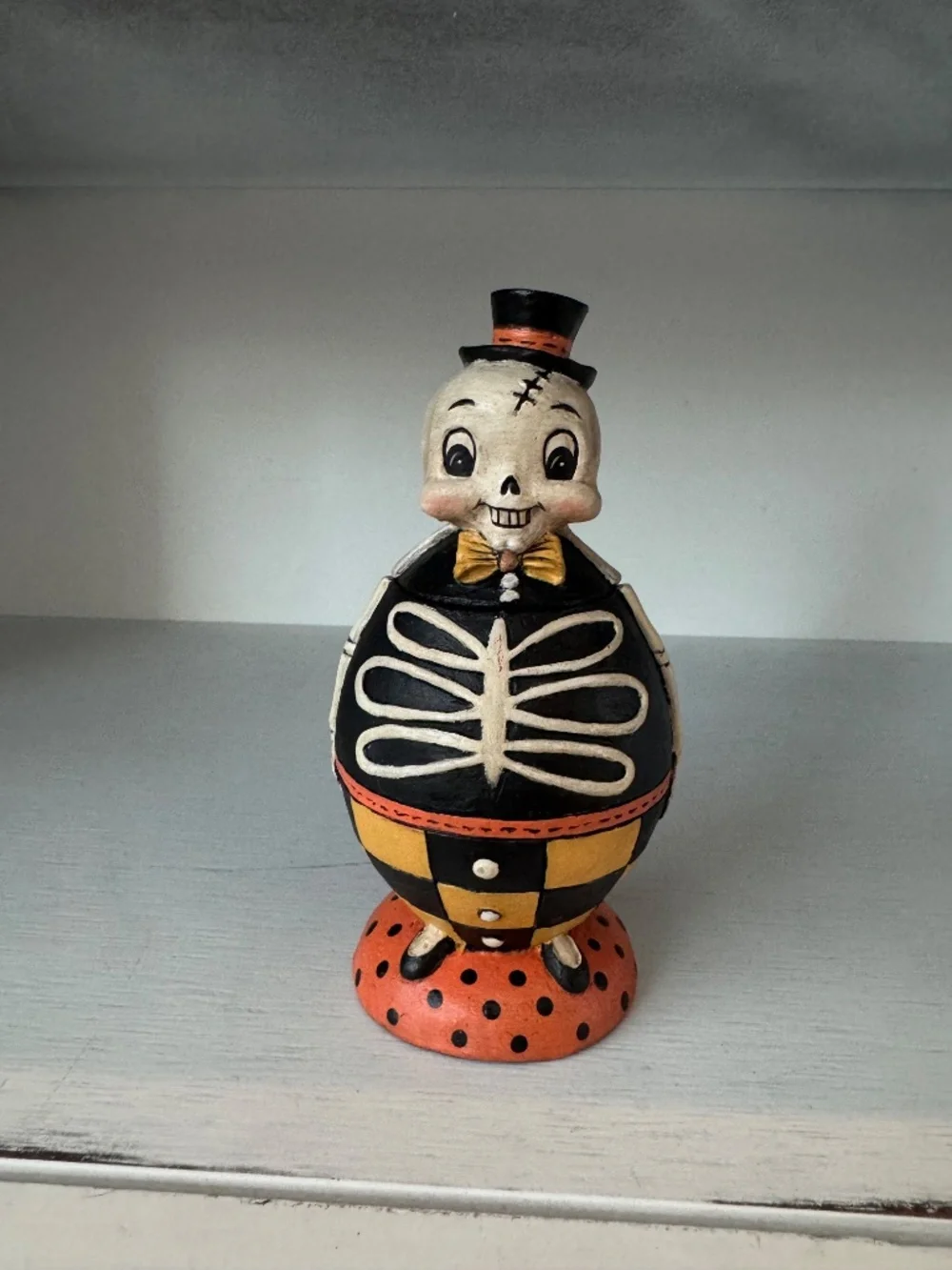 NEW Bethany Lowe Johanna Parker Silly Bones Spooks Jar Resin Halloween Skeleton